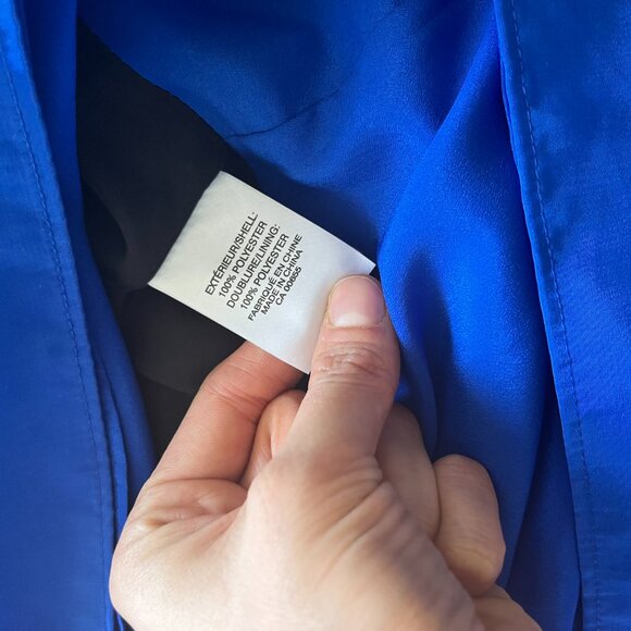 Smart Set Sleeveless Mini Dress with Cobalt Blue Hem - Picture 5 of 9